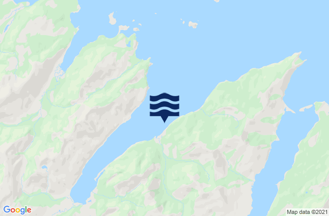 Mapa da tábua de marés em Port Hobron Sitkalidak Island, United States