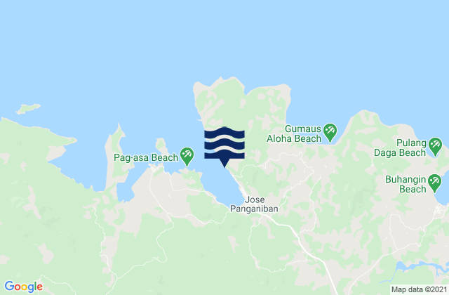 Mapa da tábua de marés em Port Jose Panganiban, Philippines