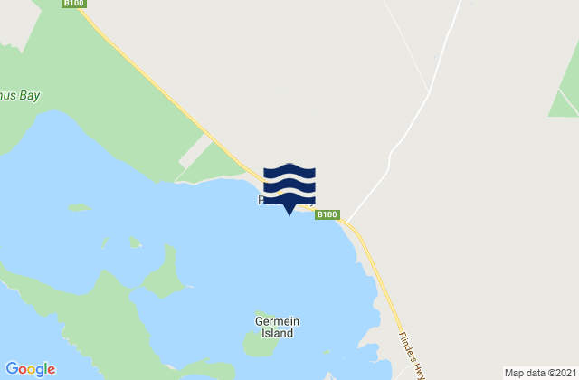 Mapa da tábua de marés em Port Kenny, Australia