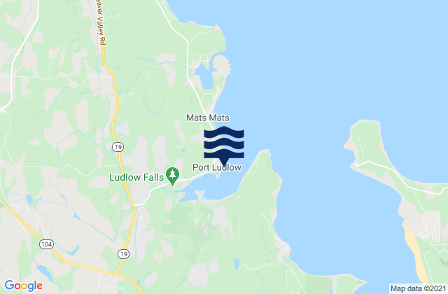 Mapa da tábua de marés em Port Ludlow, United States