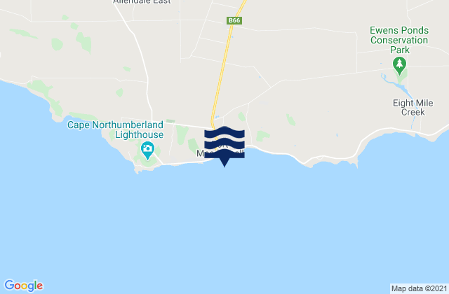 Mapa da tábua de marés em Port Macdonnell, Australia