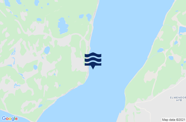 Mapa da tábua de marés em Port Mackenzie, United States