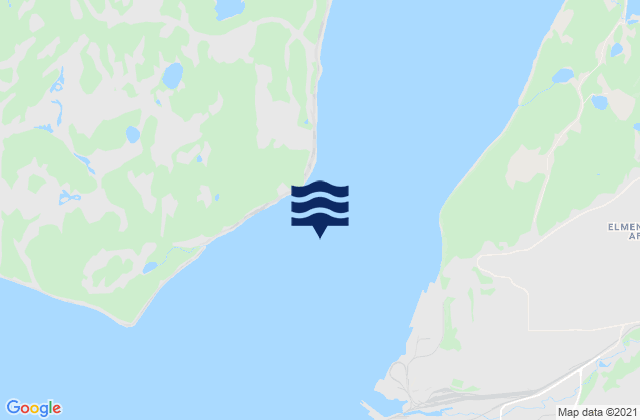 Mapa da tábua de marés em Port Mackenzie south of, United States