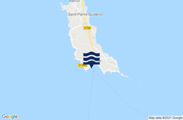 Mapa da tábua de marés em Port Maria, France