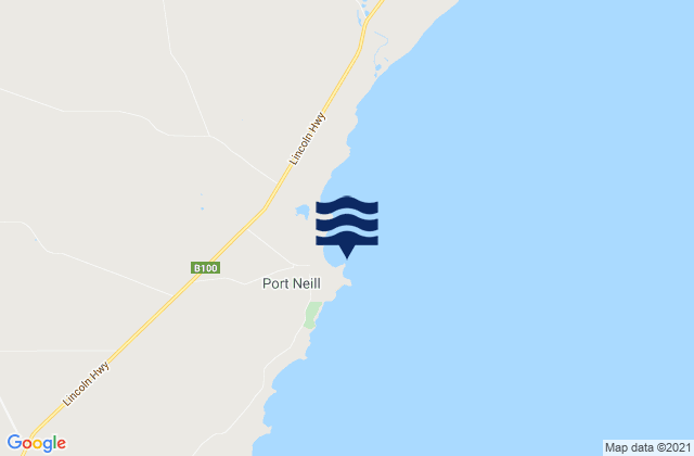 Mapa da tábua de marés em Port Neill, Australia