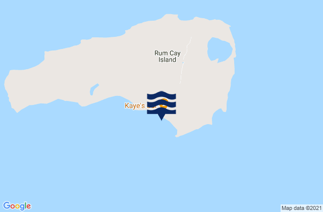Mapa da tábua de marés em Port Nelson, Bahamas