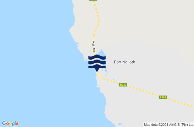 Mapa da tábua de marés em Port Nolloth, South Africa