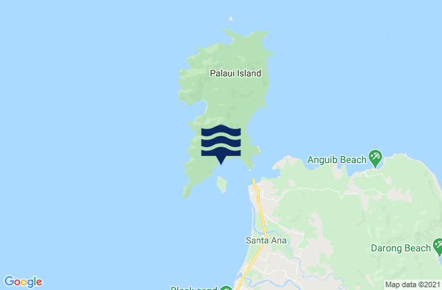Mapa da tábua de marés em Port San Vicente, Philippines
