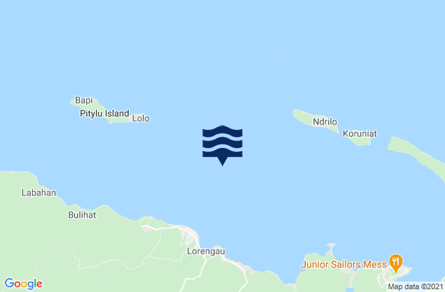 Mapa da tábua de marés em Port Seeadler, Manus, Admiralty Islands, Papua New Guinea