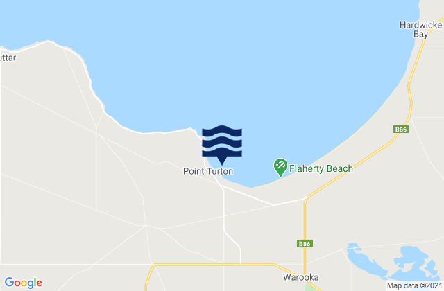 Mapa da tábua de marés em Port Turton, Australia