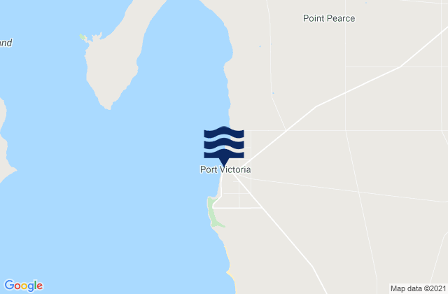 Mapa da tábua de marés em Port Victoria, Australia