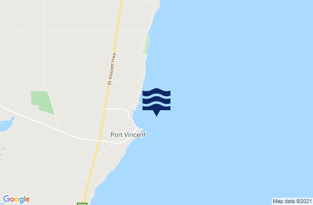 Mapa da tábua de marés em Port Vincent, Australia