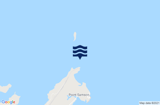 Mapa da tábua de marés em Port Walcott, Australia