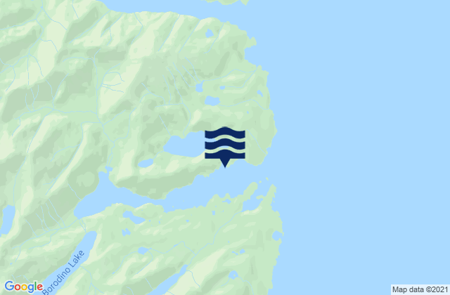 Mapa da tábua de marés em Port Walter (Baranof Island), United States