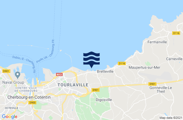 Mapa da tábua de marés em Port du Becquet, France