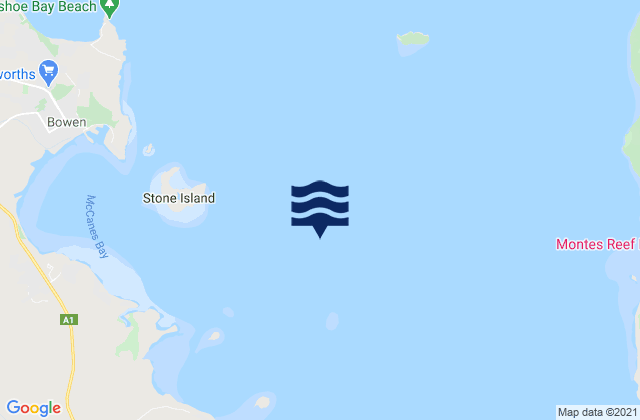 Mapa da tábua de marés em Port of Bowen, Australia