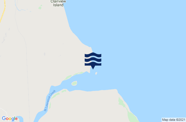 Mapa da tábua de marés em Port of Saint Lawrence, Australia