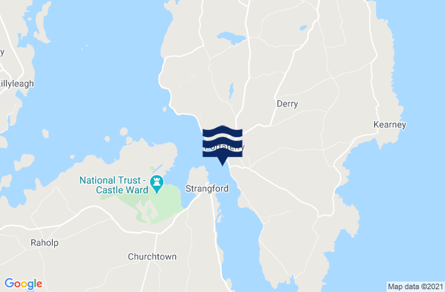 Mapa da tábua de marés em Portaferry, United Kingdom