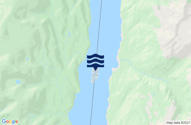 Mapa da tábua de marés em Portland Canal, United States