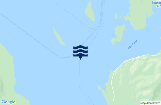 Mapa da tábua de marés em Portland Island SW of, United States