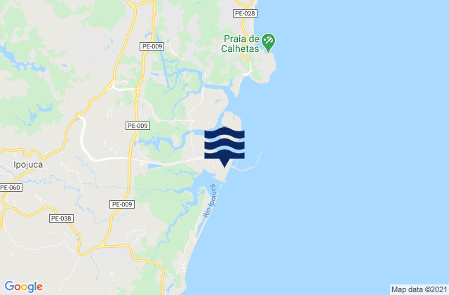Mapa da tábua de marés em Porto De Suape, Brazil