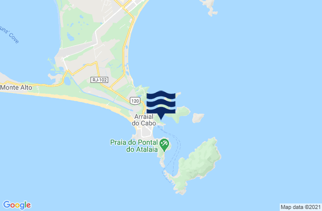 Mapa da tábua de marés em Porto Do Forno, Brazil