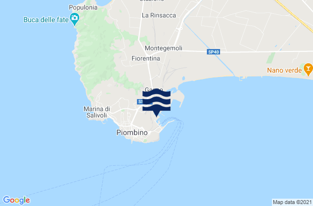 Mapa da tábua de marés em Portovecchio di Piombino, Italy