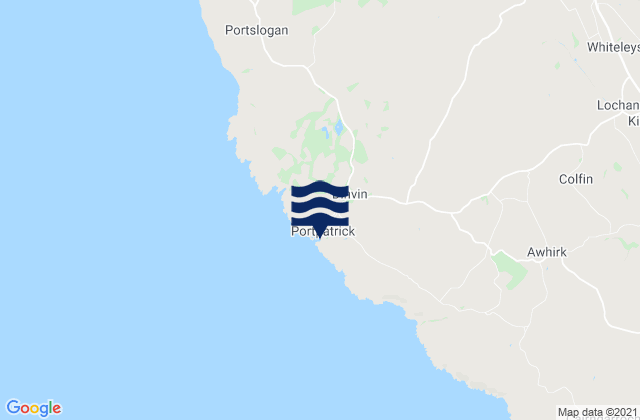 Mapa da tábua de marés em Portpatrick, United Kingdom