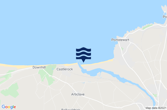 Mapa da tábua de marés em Portstewart Strand, United Kingdom