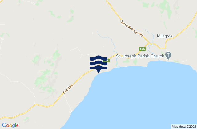 Mapa da tábua de marés em Potot, Philippines