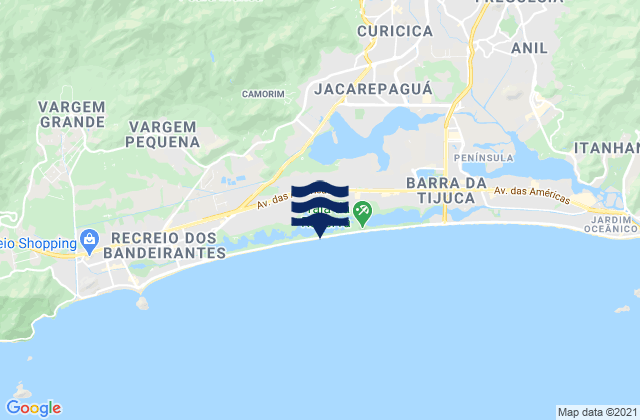 Mapa da tábua de marés em Praia da Barra da Tijuca, Brazil