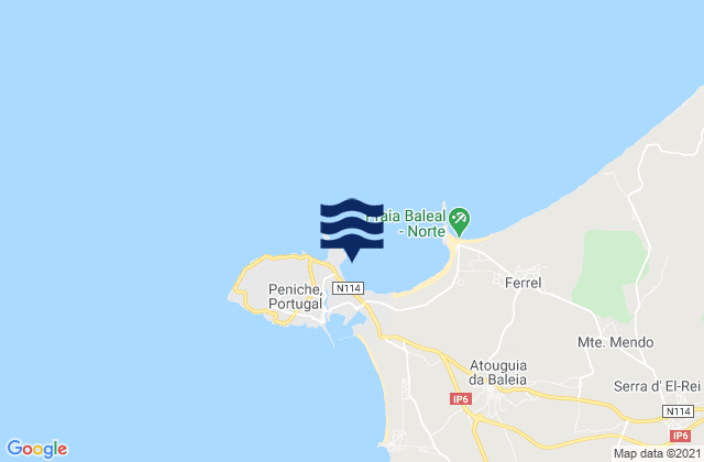 Mapa da tábua de marés em Praia da Gâmboa, Portugal