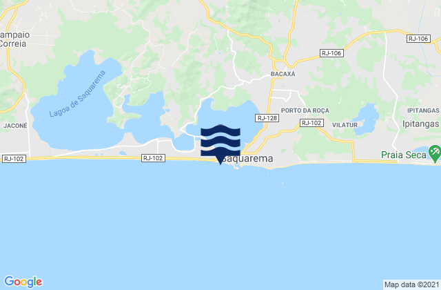 Mapa da tábua de marés em Praia da Vila, Brazil