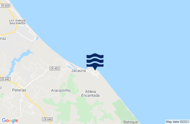 Mapa da tábua de marés em Praia do Barro Prêto, Brazil