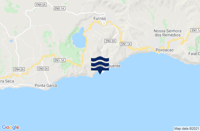Mapa da tábua de marés em Praia do Fogo, Portugal