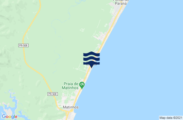 Mapa da tábua de marés em Praia do Leste, Brazil