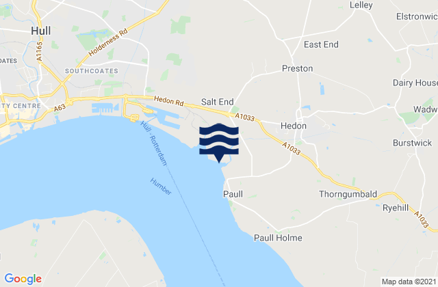 Mapa da tábua de marés em Preston, United Kingdom