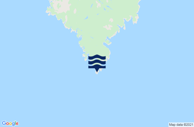 Mapa da tábua de marés em Price Island, Canada