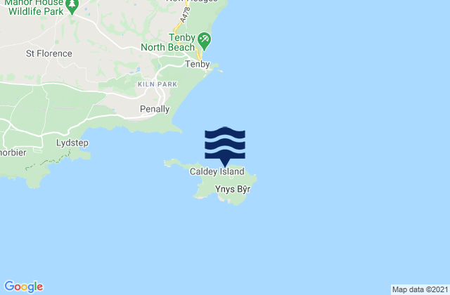 Mapa da tábua de marés em Priory Bay Beach, United Kingdom