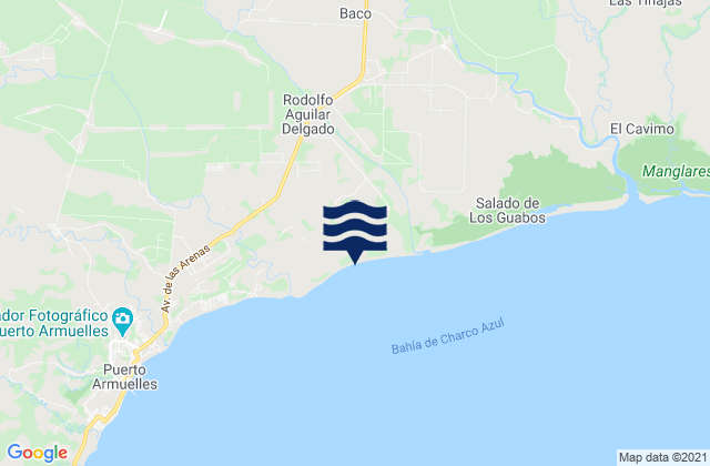 Mapa da tábua de marés em Progreso, Panama