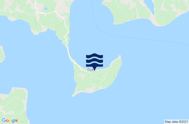 Mapa da tábua de marés em Promontorio Detif, Chile