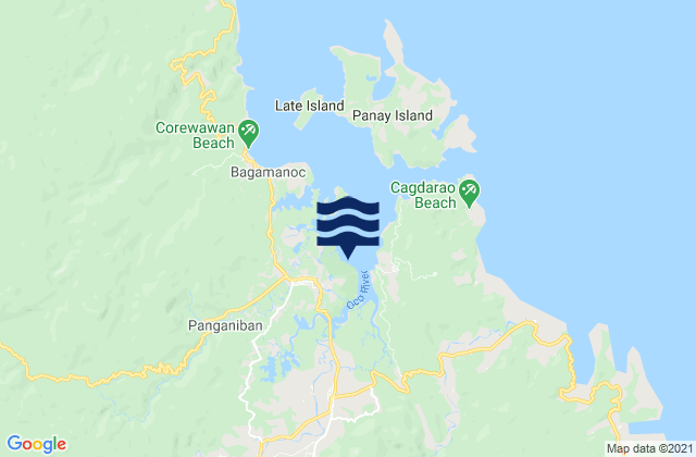 Mapa da tábua de marés em Province of Catanduanes, Philippines
