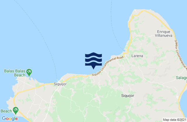 Mapa da tábua de marés em Province of Siquijor, Philippines