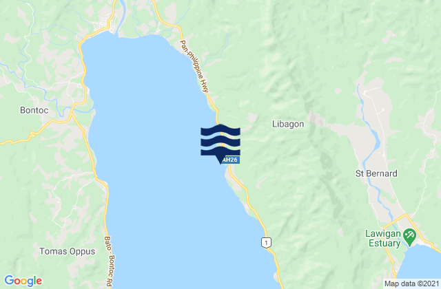 Mapa da tábua de marés em Province of Southern Leyte, Philippines