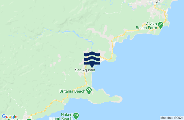 Mapa da tábua de marés em Province of Surigao del Sur, Philippines
