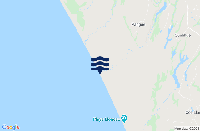 Mapa da tábua de marés em Provincia de Arauco, Chile