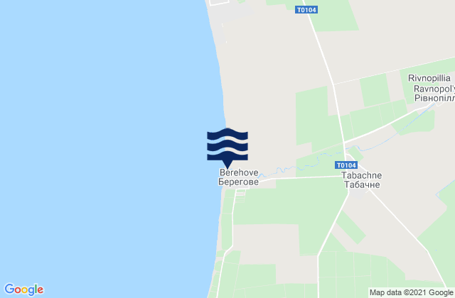 Mapa da tábua de marés em Prudovoye, Ukraine