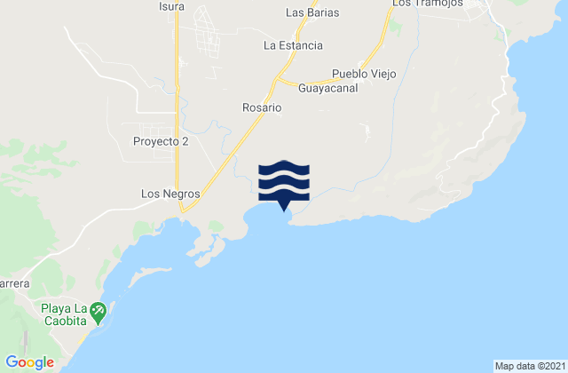 Mapa da tábua de marés em Pueblo Viejo, Dominican Republic