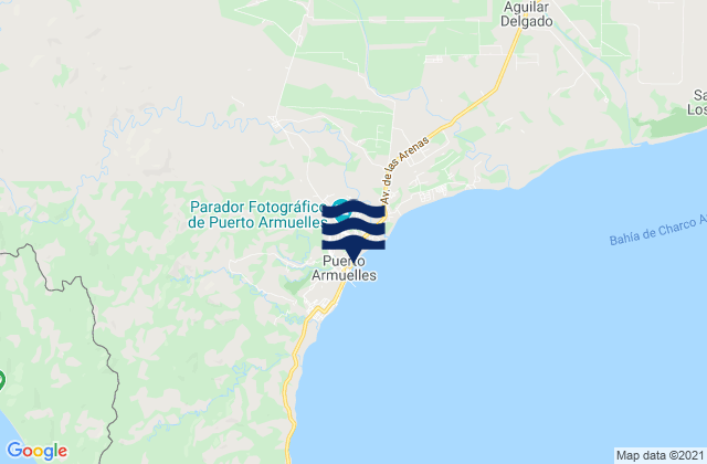 Mapa da tábua de marés em Puerto Armuelles, Panama