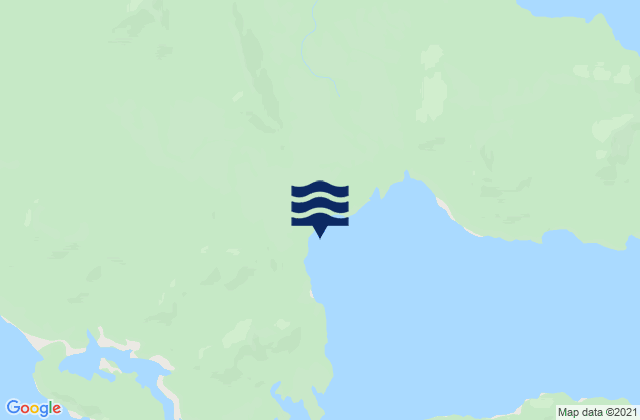 Mapa da tábua de marés em Puerto Covadonga, Chile